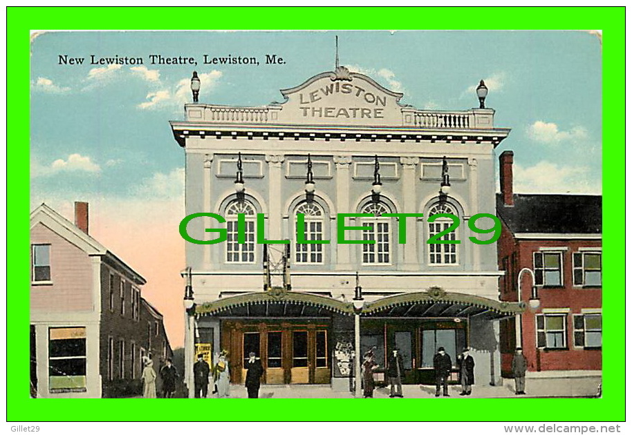 LEWISTON, ME - NEW LEWISTON THEATRE - ANIMATED - PUB. BY JAMES F. SNOW - - Lewiston