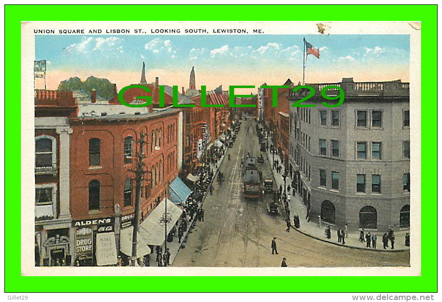 LEWISTON, ME - UNION SQUARE AND LISBON ST. LOOKING SOUTH - ANIMATED - - Lewiston