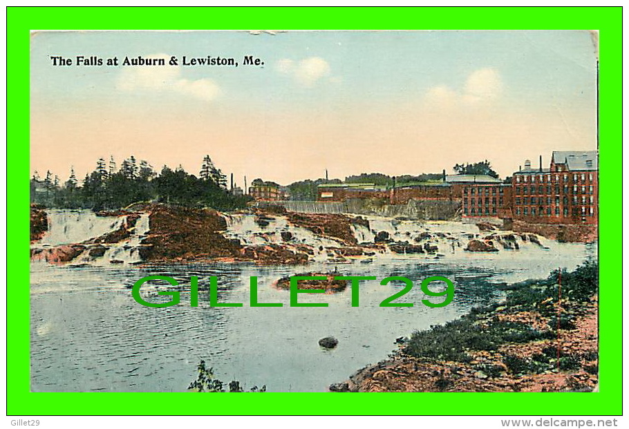 LEWISTON, ME - THE FALLS AT AUBURN & LEWISTON - - Lewiston