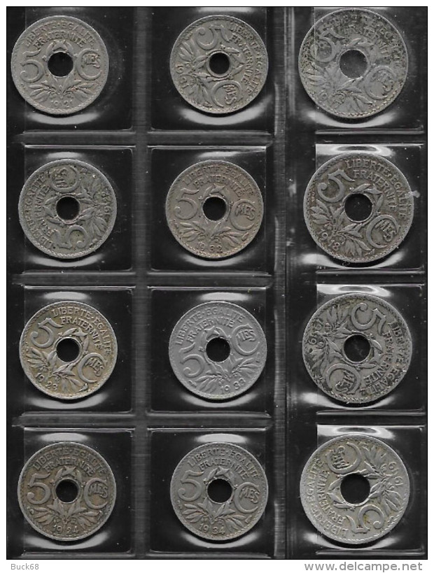 I05 FRANCE 1917-1939 5c Lot De 26 Pièces De Monnaie Type LINDAUER / Coin / Münze [I05] - Sammlungen