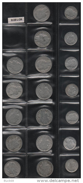 FRANCE 1951-1959 Morlon 50c 1F Lot De 30 Pièces De Monnaie / Coin / Münze [I12] - Collections