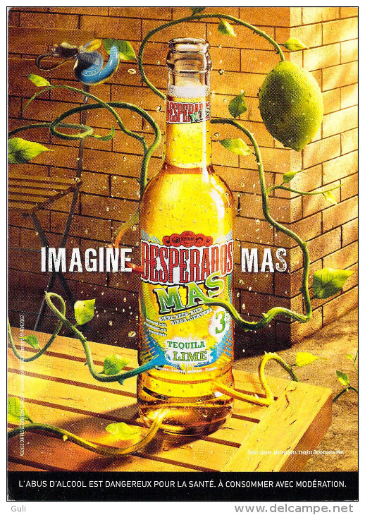 PUB Publicité -DESPERADOS  bière  beer / Lot,ensemble de 4 cartes cpm neuves-scans R / V des 4  cartes