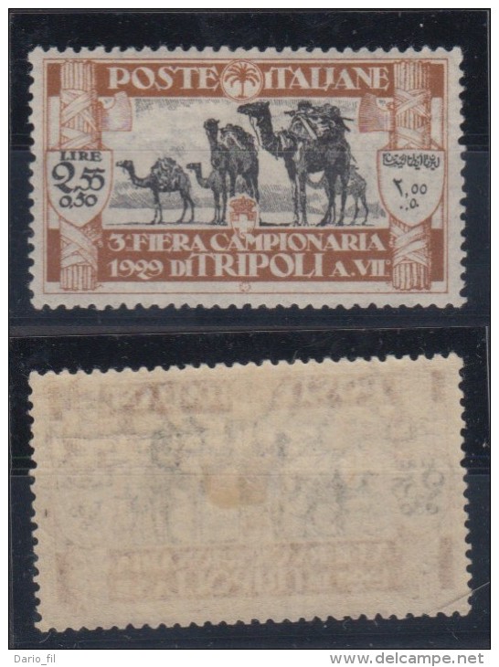 1929 Terza Fiera Di Tripoli 2,55 Lire * - Libië