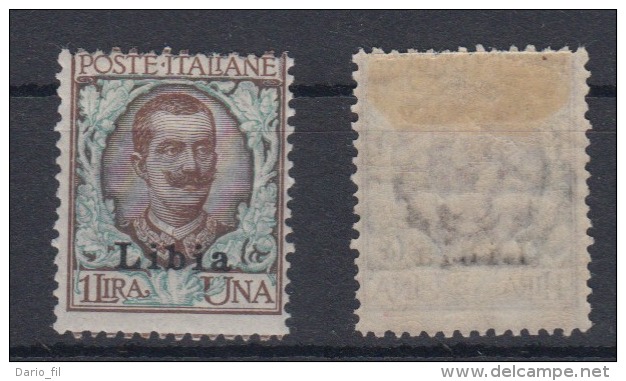 1912 Floreale 1 Lira * - Libia