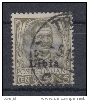 1912 Floreale 45 Cent Usato - Libye
