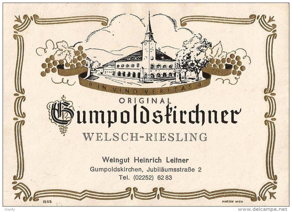 WEINGUT H LEITNER GUMPOLDSTIRCHNER WELSH RIESLING AUSTRIA WINE LABEL - Riesling