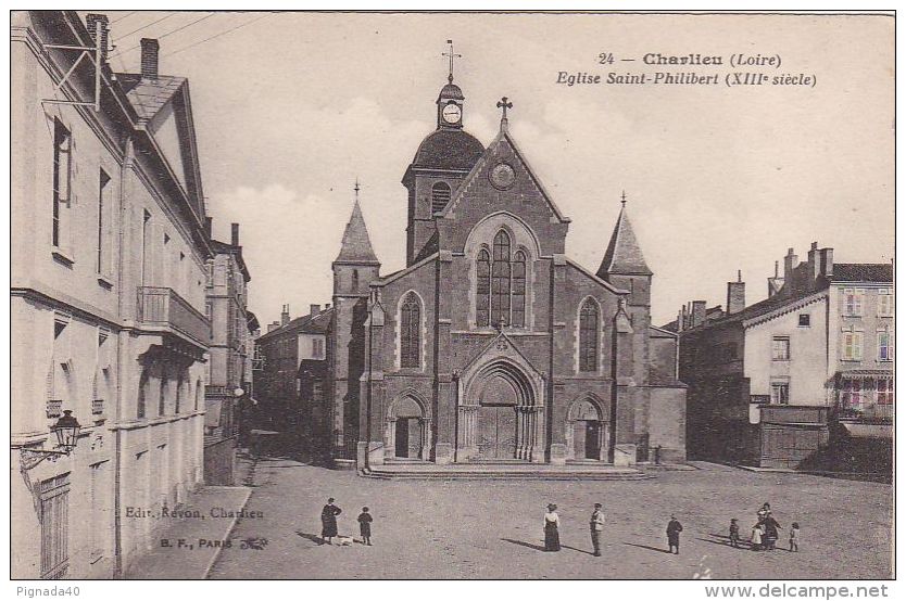 Cp , 42 , CHARLIEU , Église Saint-Philibert (XIIIe S.) - Charlieu