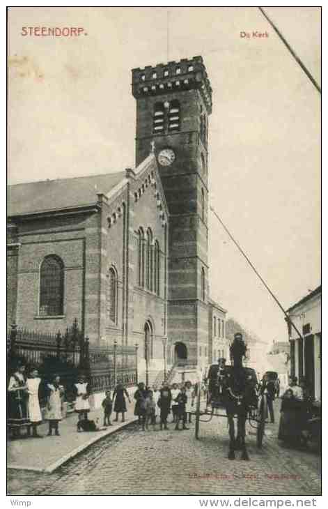 Steendorp - De Kerk : Prachtige Animatie 1913 - Temse