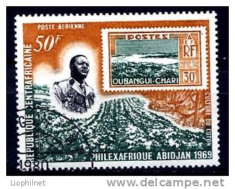 CENTRAFRIQUE 1969, PHILEXAFRIQUE, BOKASSA, 1 Valeur, Oblitérée / Used. R290 - Zentralafrik. Republik