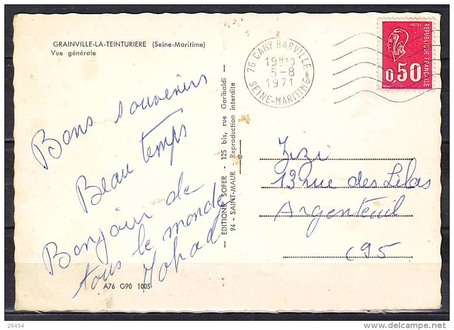 CPSM   De   GRAINVILLE LA TEINTURIERE  Souvenir De...  4 Vues Generales     Le 5 8 1971 - Autres & Non Classés