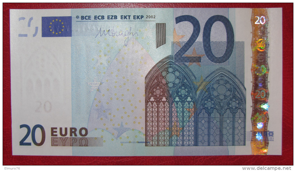 20 EURO J033A1 Italy  Draghi Serie S Perfect UNC - 20 Euro