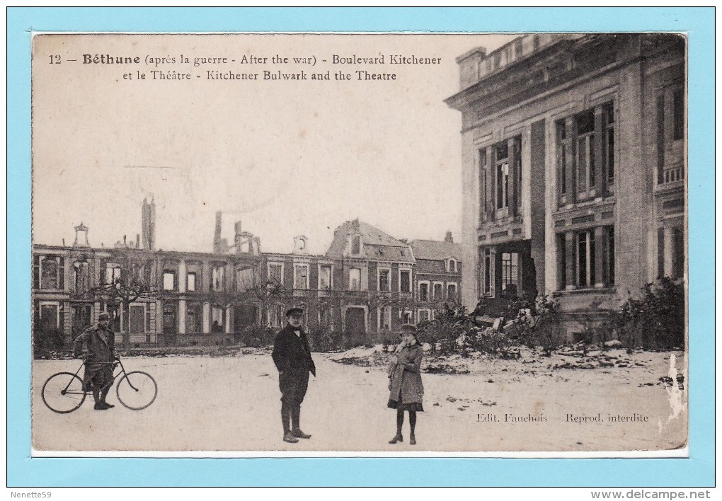 BETHUNE - Boulevard Kitchener Et Le Théatre - Après La Guerre - Bethune