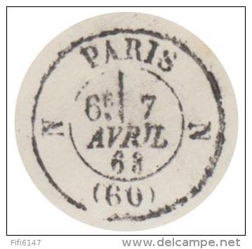 ### MARCOPHILIE ### BUREAUX DE  PARIS ###LOT DE 3 LETTRES AU TARIF IMPRIME ### AFFRANCHISSEMENT A 5c ### - 1849-1876: Période Classique