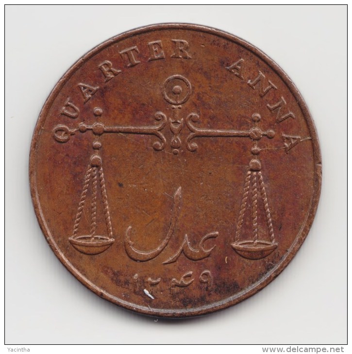 @Y@    British India   1/4 Anna 1833    XF  (2821) - Inde