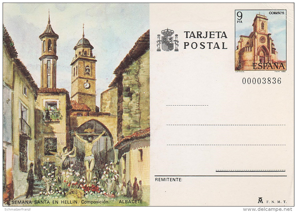 Litho Tarjeta Postal AK Albacete Semana Santa En Hellin Composicion Espana Spain Spanien - Albacete