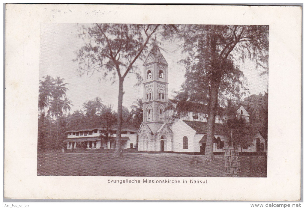 AK INDIEN KALIKUT 1912-10-16 Neuveville Evangelische Missionskirche - India