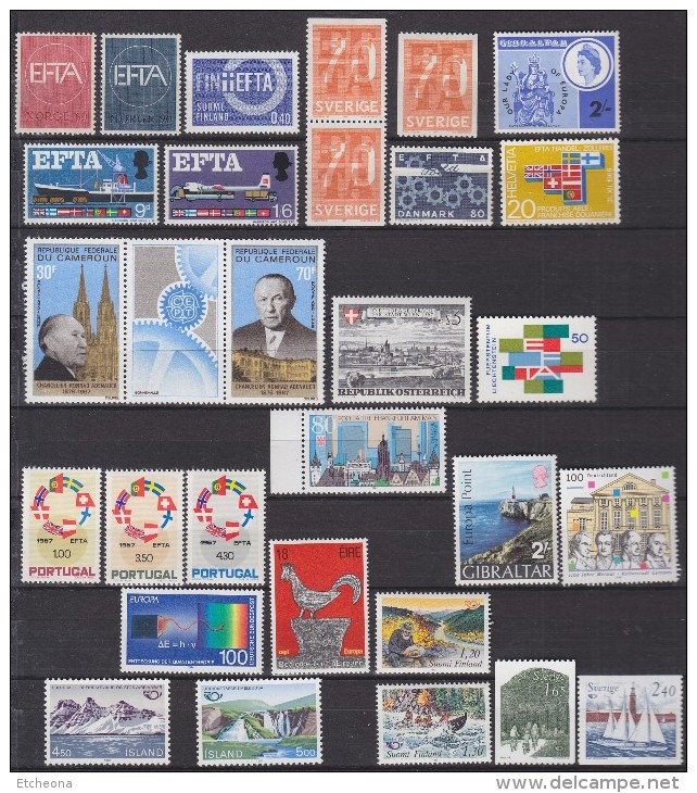 = Série De 29 Timbres Avec Mentions Ou Sigles Europa Neufs Gommés - 1967