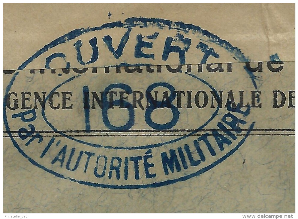 FRANCE- LETTRE DE LA CROIX ROUGE DE GENEVE POUR PARIS  AVEC CONTOLE POSTAL  1916 A VOIR - Rotes Kreuz