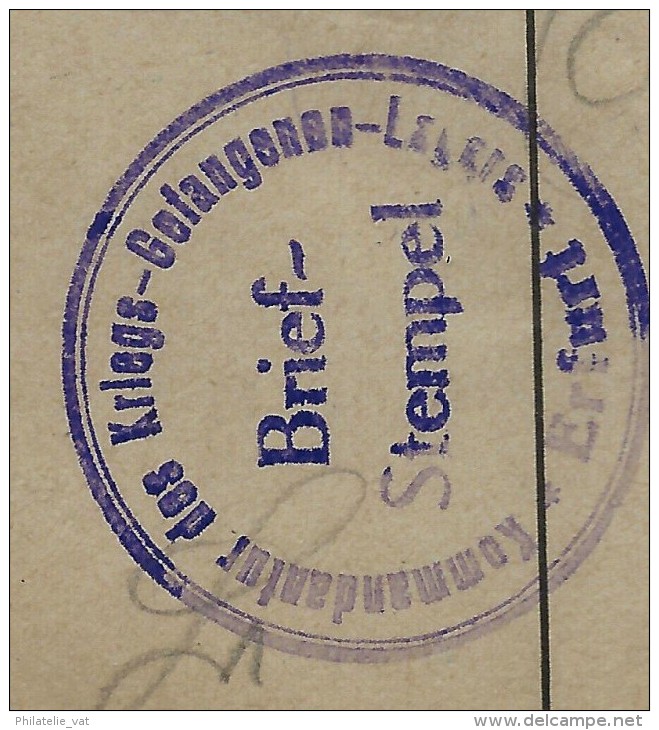 FRANCE- LETTRE DU CAMP D 'ERFURT  POUR LA FRANCE CACHET CROIX ROUGE 1916 A VOIR - Rode Kruis