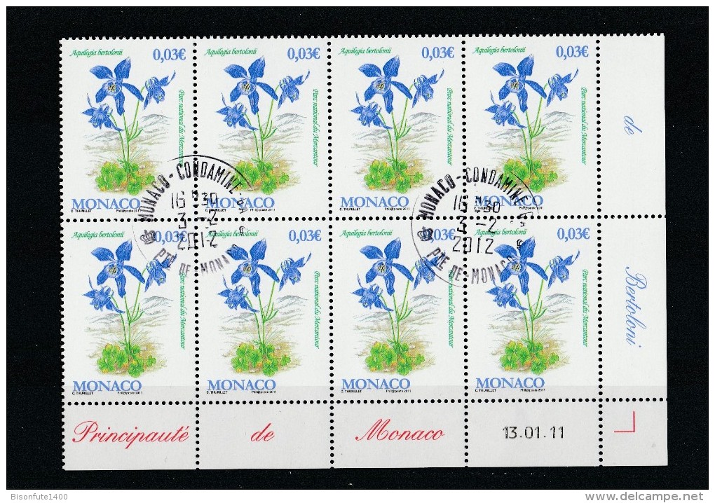 Monaco 2011 - Timbres Yvert & Tellier N° 2780 En Bloc De Huit. - Used Stamps