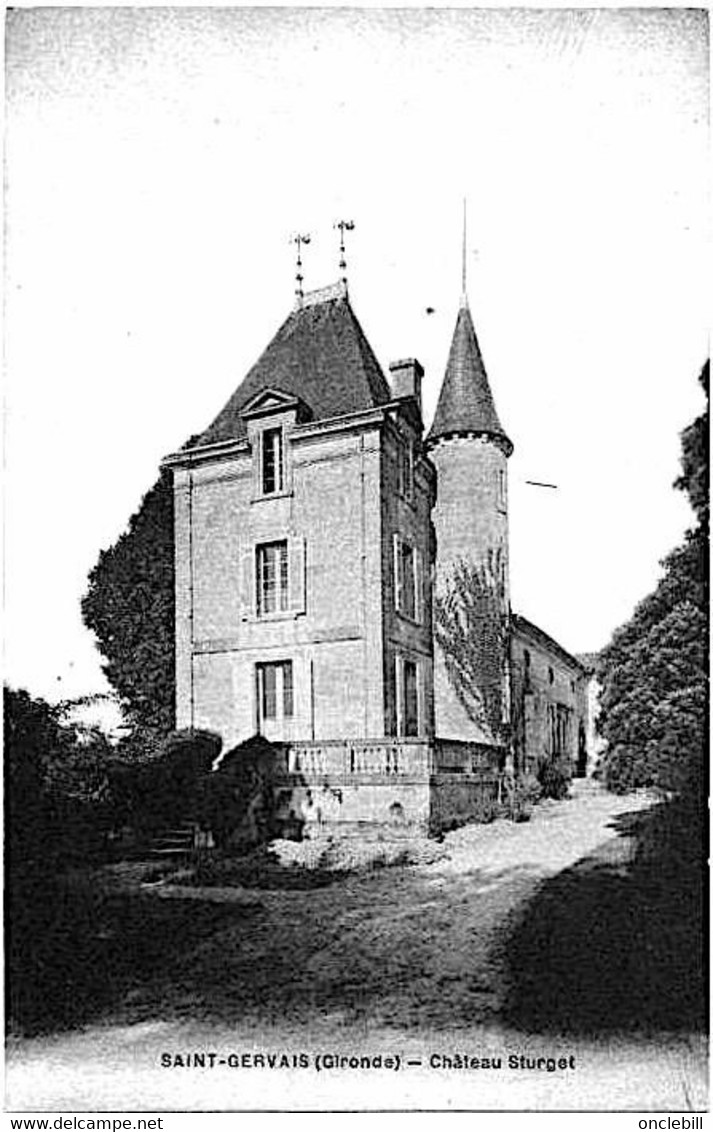 Saint Gervais Gironde Château Bordeaux Sturget 1920 état Superbe - Autres & Non Classés