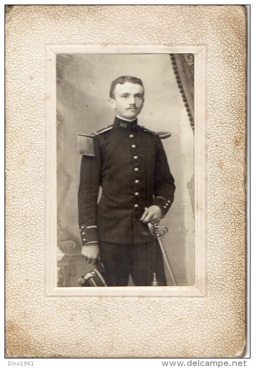 PHOTO 70  - Photo Originale Sur Carton  ( 5 X 9 ) - Soldat N°142 Sur Le Col - War, Military