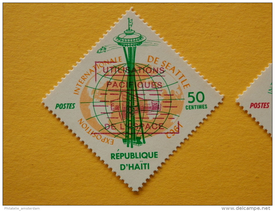 Haïti 1962-63, OVERPRINT / SEATTLE INT. FAIR / ROCKET SPACE RUIMTEVAART ESPACE: Mi 728-34, 741-44, A744-D744, ** - Sud America