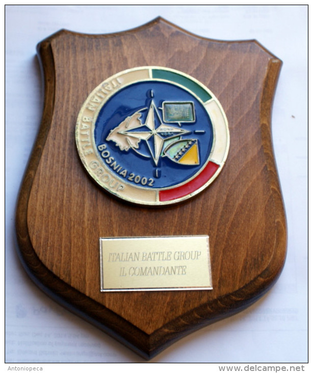 NATO - STORICO CREST ARALDICO DELL'ITALIAN BATTLE GROUP BOSNIA 2002 - Altri & Non Classificati