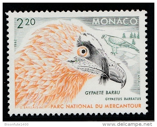 Monaco 1992 - "Faune : Les Rapaces : Le Gypaete Barbu"  - Timbres Yvert & Tellier N° 1849. - Neufs