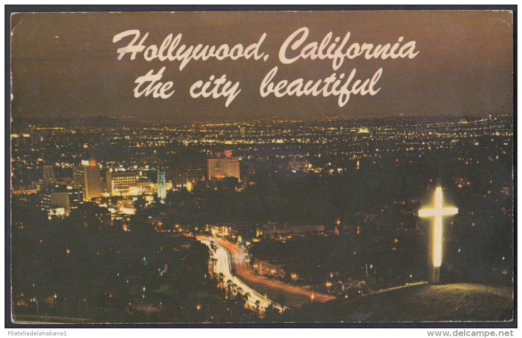 1954-H-20 US. 1954. TARJETA CON MARCA DE DEVOLUCION. FORWARDED POSTMARK. CALIFORNIA. US. 1954. - Storia Postale