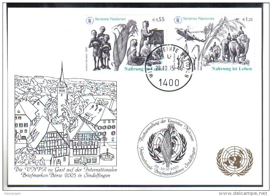 RTY10  UNO WIEN 2005  MICHL 453/54  WEISSE KARTE - White Cards - Autres & Non Classés