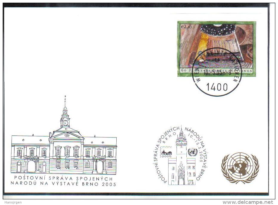 RTY14  UNO WIEN 2005  MICHL 433 Aus BLOCK   WEISSE KARTE - White Cards - Andere & Zonder Classificatie