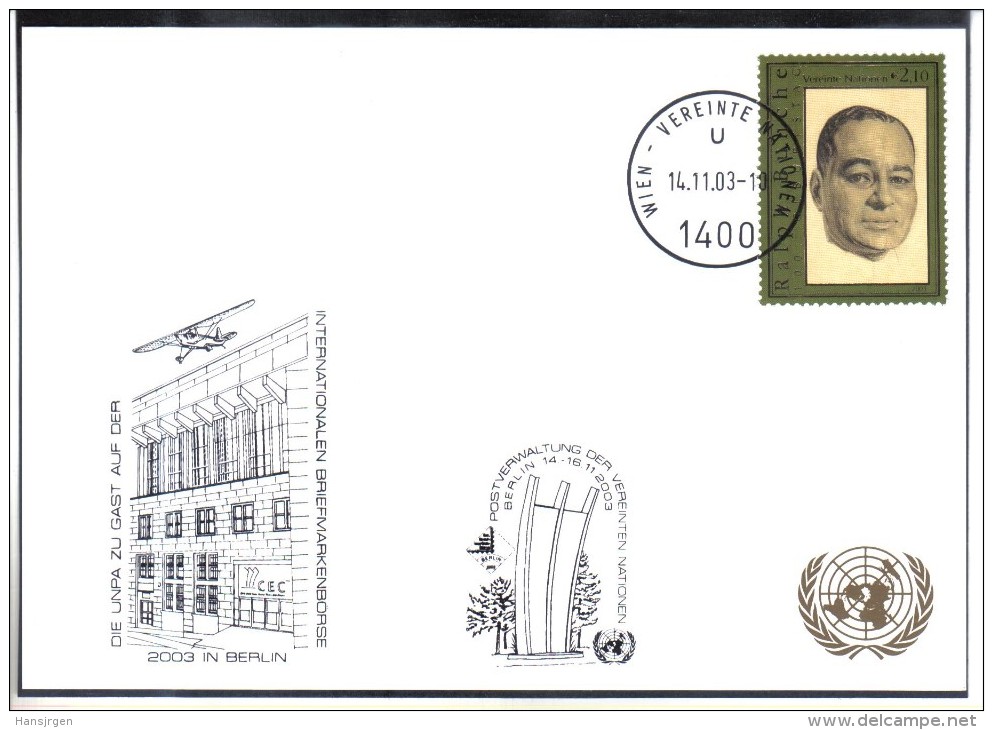 RTY18  UNO WIEN 2003  MICHL 395   WEISSE KARTE - White Cards - Autres & Non Classés