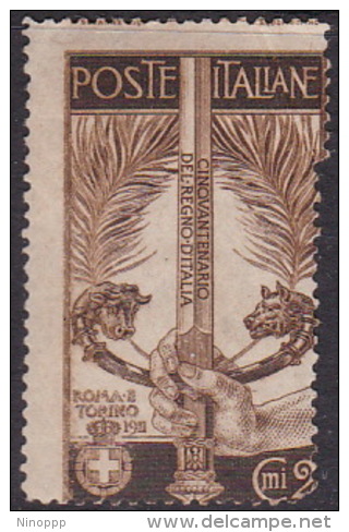 Italy 1911 50th Anniversary Of Unification, Cents 2 Mint With Misplaced Perforation - Nuevos