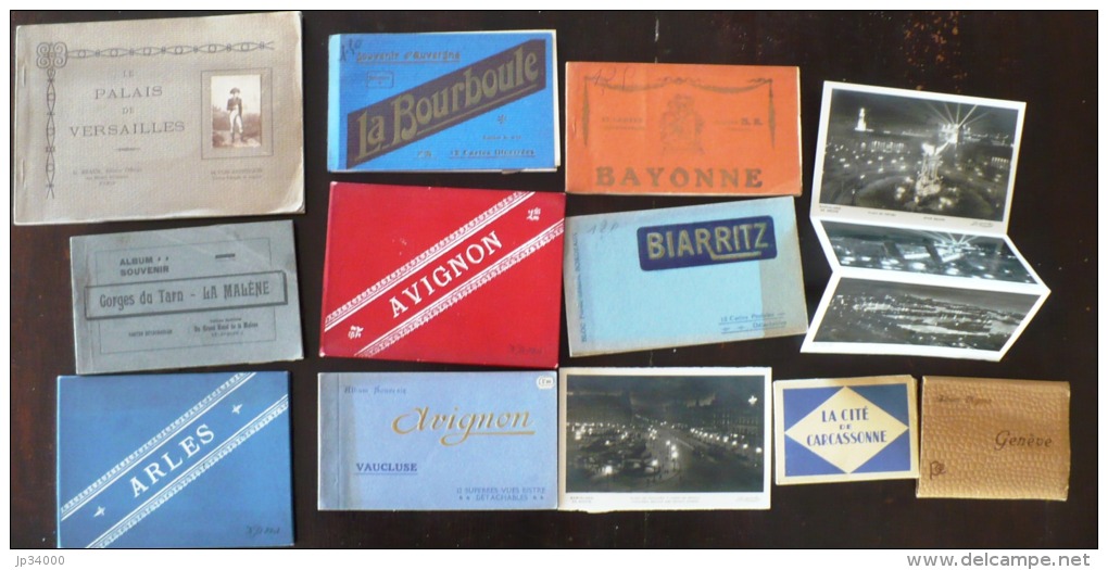 LOT De 11 Carnets CARTES POSTALES FORMAT CPA Et Cartes Modernes (voir Scan) - 100 - 499 Karten