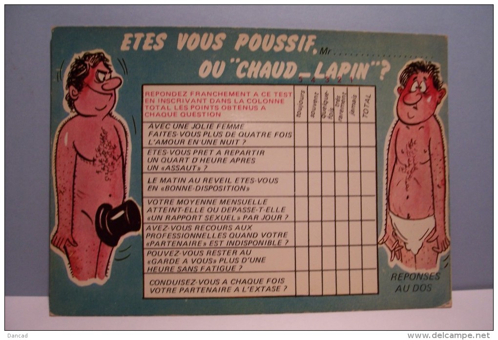 ALEXANDRE  --- Etes Vous Poussif Ou Chaud-lapin  ? - Humour