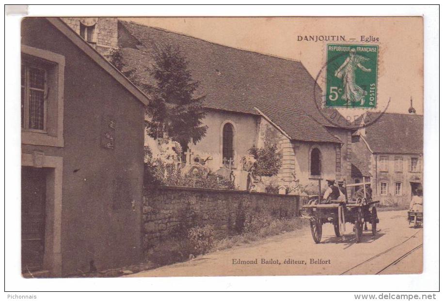 90 DANJOUTIN Eglise Charette Agricole - Danjoutin