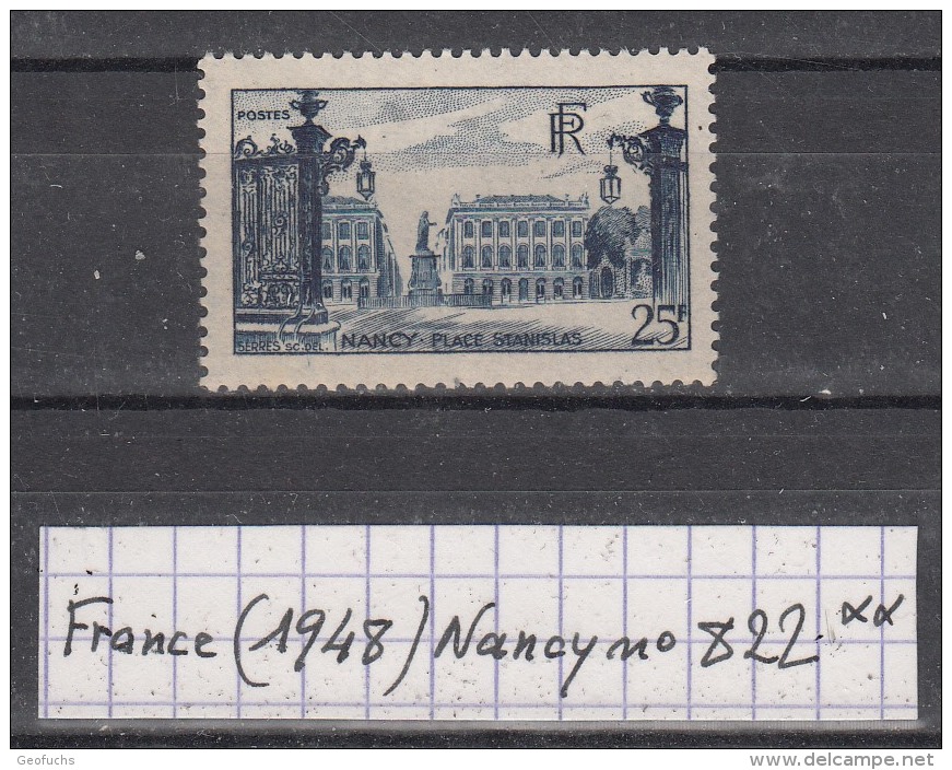 France (1948) Nancy Place Stanislas Y/T N° 822 Neuf ** à 15% De La Cote - Nuovi