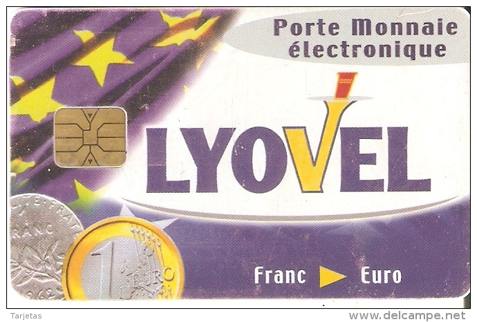 TARJETA DE FRANCIA CON UNA MONEDA  (COIN) LYOVEL - Timbres & Monnaies