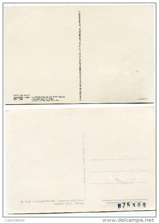 NOUVELLES-HEBRIDES CARTES MAXIMUM DES N°404/405 TABLEAUX  OBLITERATION PORT-VILA 14-11-74 - Tarjetas – Máxima