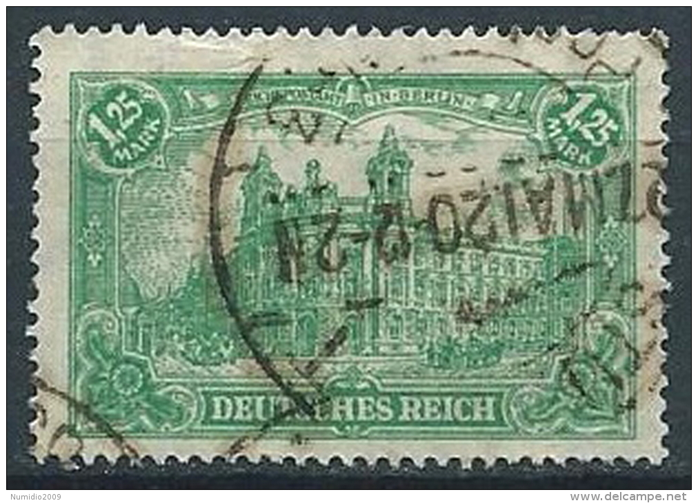 1920 GERMANIA WEIMAR USATO DEUTSCHES REICH 1,25 M - G1 - Gebraucht