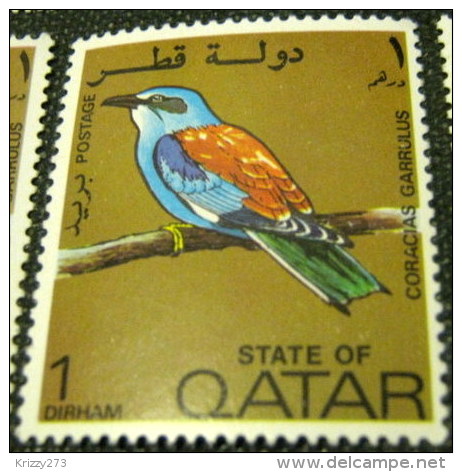 Qatar 1972 Birds Coracias Garrulus 1dh - Mint - Qatar