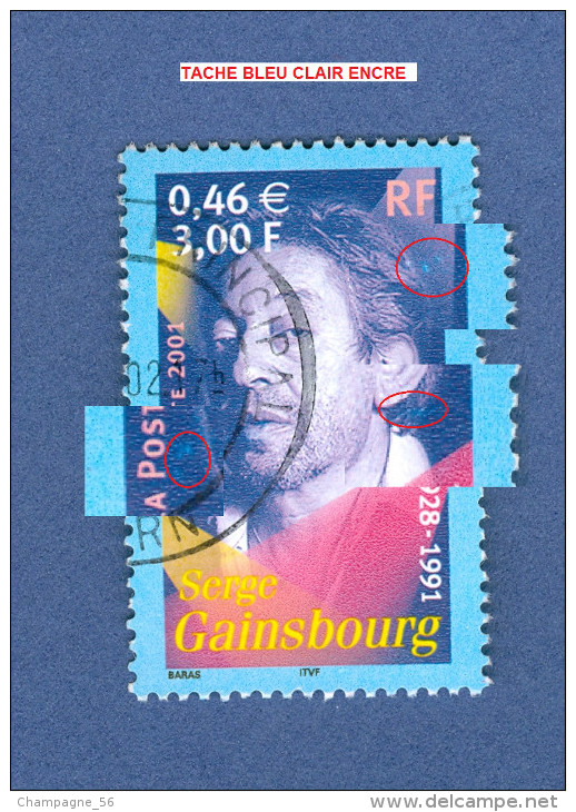 2001  N°  3393   SERGE  GAINSBOURG  OBLITÉRÉ - Usati
