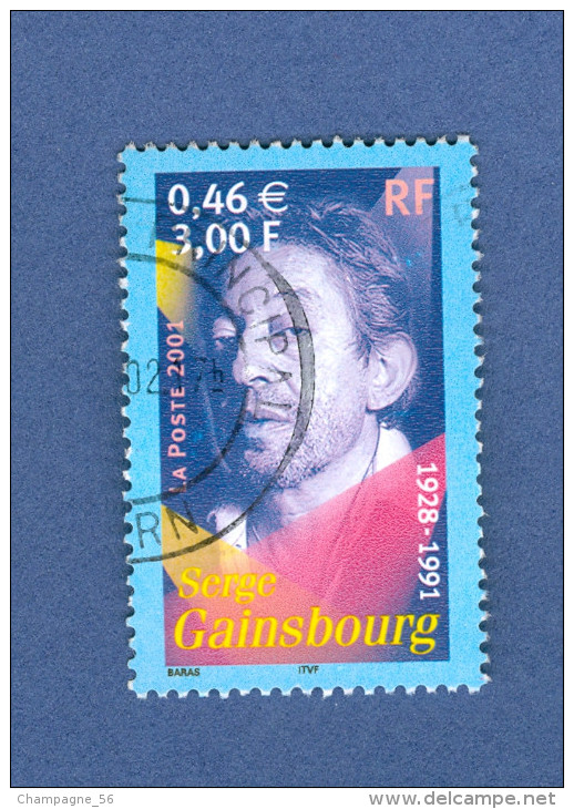 2001  N°  3393   SERGE  GAINSBOURG  OBLITÉRÉ - Oblitérés