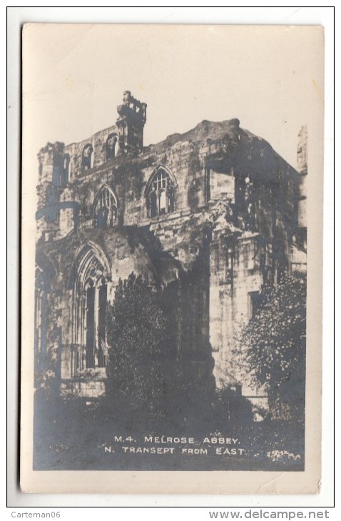 Ecosse - Melrose Abbey N. Transept From East - East Lothian