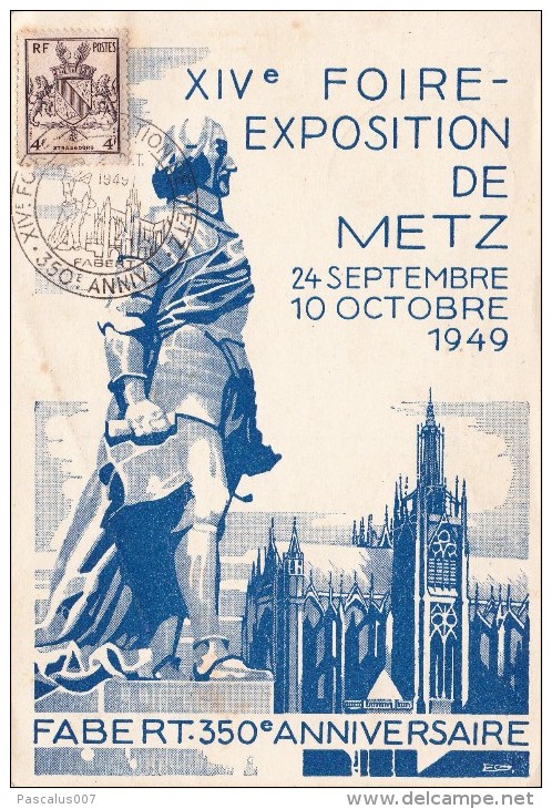 C01-031 - France CEP - Carte Entier Postal N° 989 Du 2-10-1949 - COB  - Cachet De Metz - Série  - Attention Pliure - Lots Et Collections : Entiers Et PAP