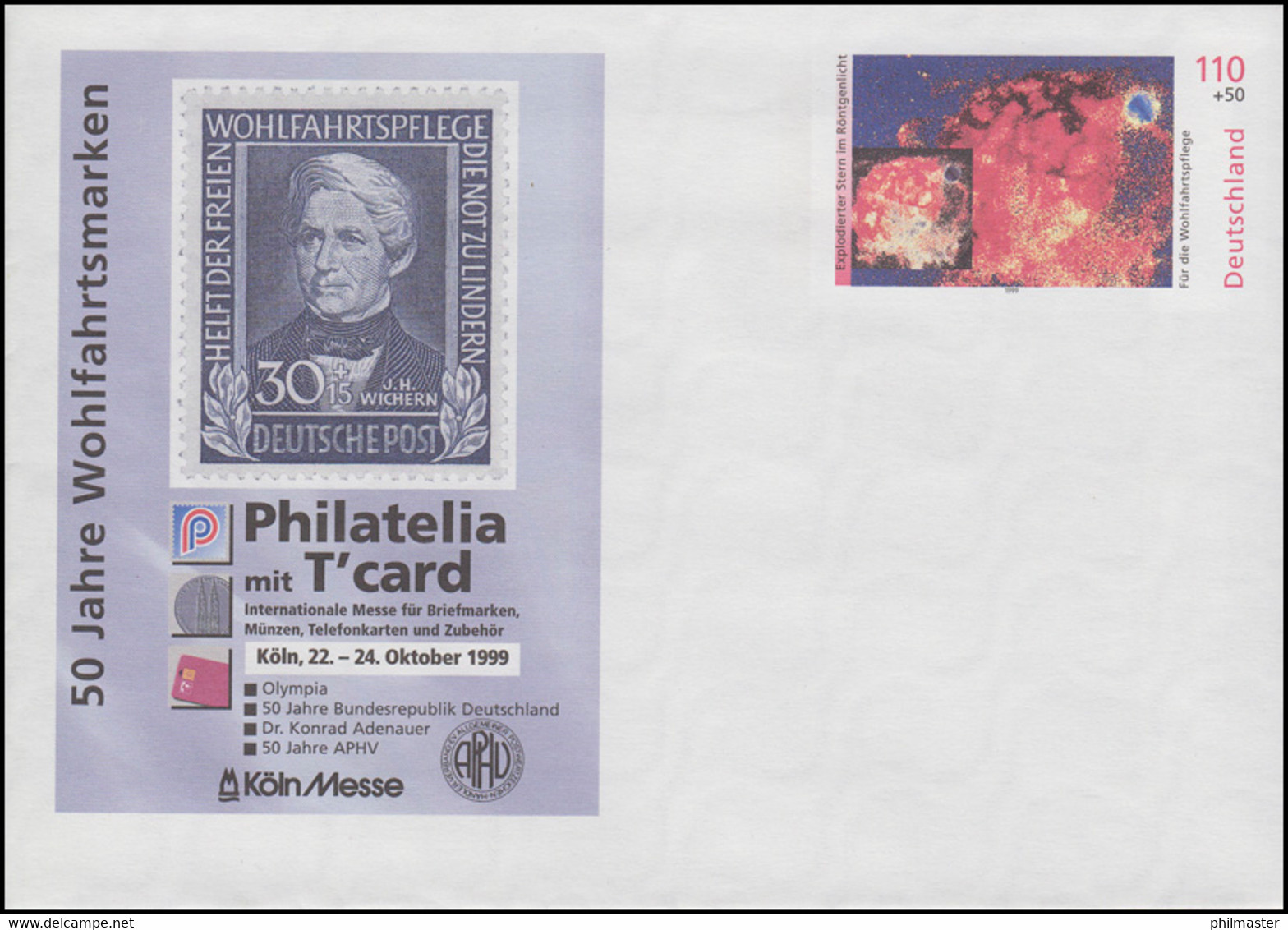 USo 10 PHILATELIA Köln 1999, Postfrisch - Enveloppes - Neuves