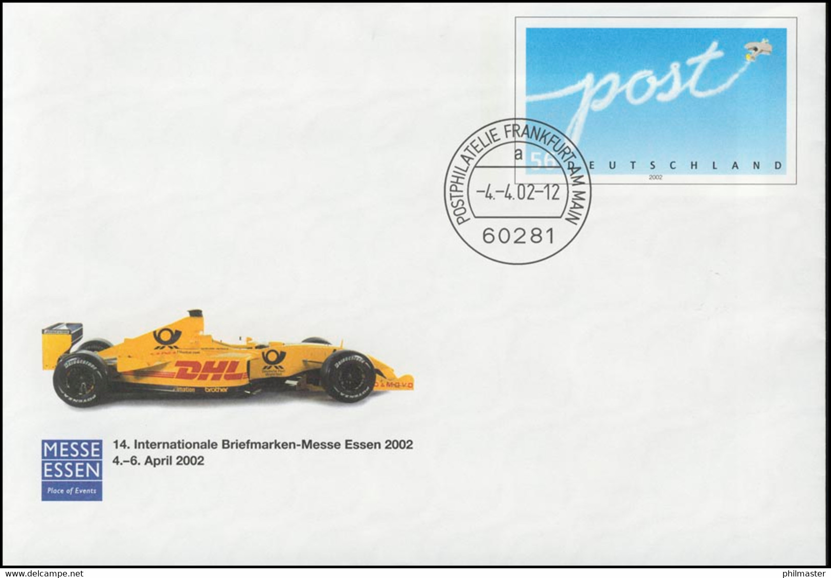 USo 36 Messe ESSEN 2002 Und Formel 1, VS-O Frankfurt 4.4.2002 - Briefomslagen - Ongebruikt