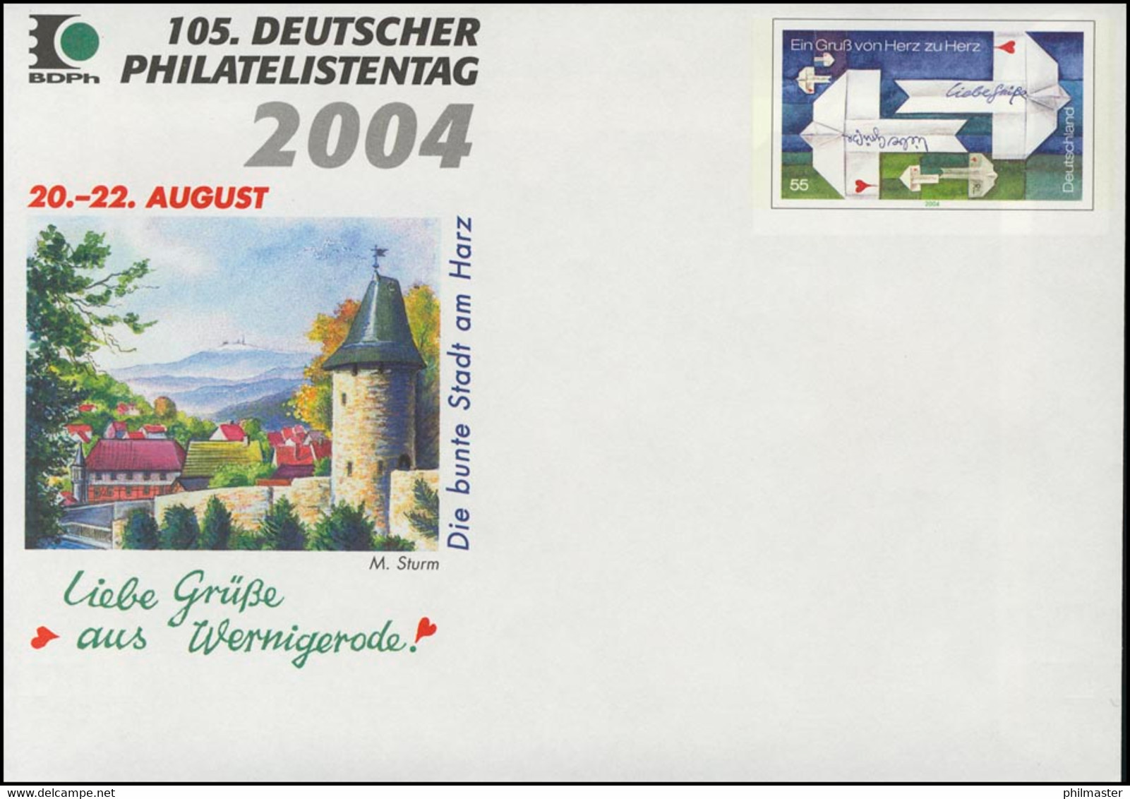 USo 77 Philatelistentag Wernigerode 2004, ** - Briefomslagen - Ongebruikt