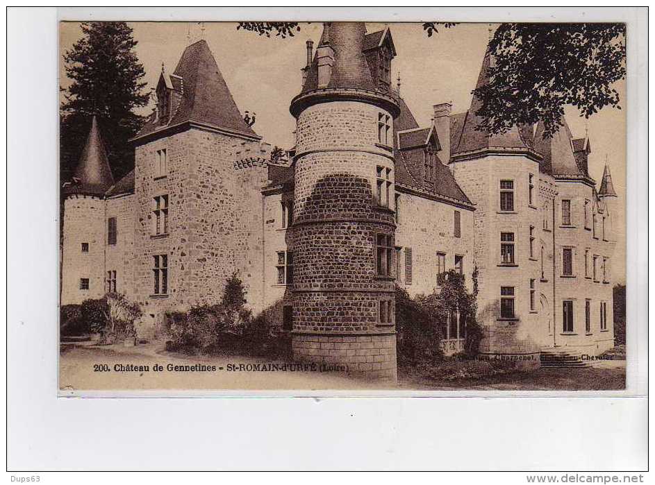 SAINT ROMAIN D'URFE - Château De GENNETINES - Très Bon état - Andere & Zonder Classificatie